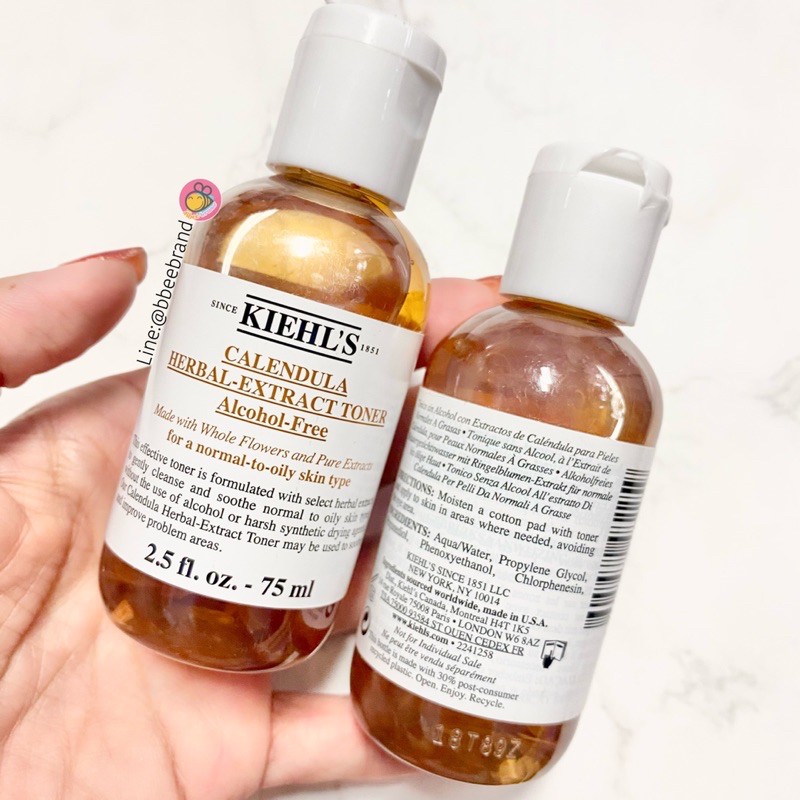 แท้-kiehls-calendula-herbal-extract-alcohol-free-toner-75ml-โทนเนอร์ทีเปี่ยมประสิทธิภาพนี้มีส่วนผสมจากสารสกัดธรรมชาติ