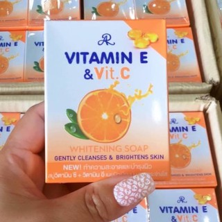 AR Vitamin e Vit.C soap สบู่วิตามินอี วิตซี 100g.