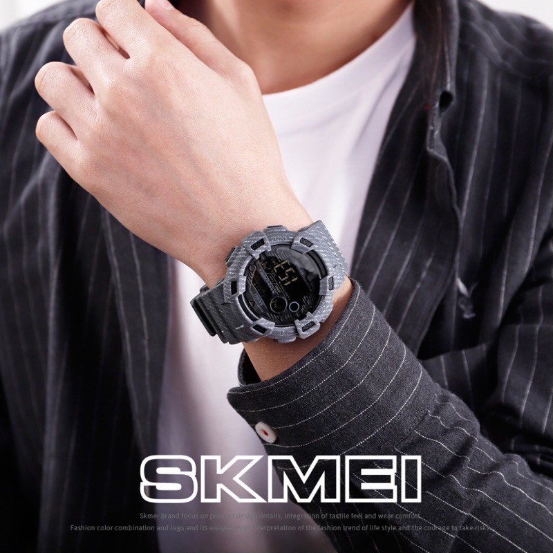 skmei-นาฬิกาข้อมือชาย-เครื่องญี่ปุ่น-ทรงกลมขนาด40มม-สายและเรือนซิลิคอน-ระบบquartz-digital