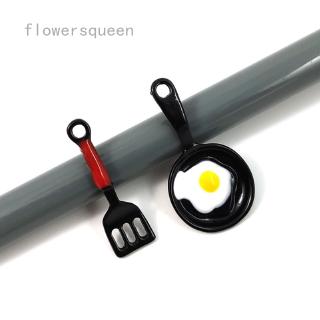 flowersqueen Creative Funny Asymmetric Earrings Enamel Fried Egg Earrings Women Drop Earrings