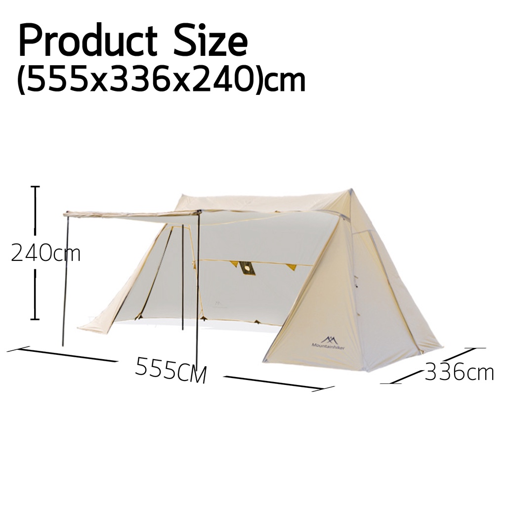 canopy-tent-ยี่ห้อ-mountainhiker-เต็นท์กำบังอเนกประสงค์ขนาดใหญ่-5-5x3-3x2-4m-อุปกรณ์ครบชุด