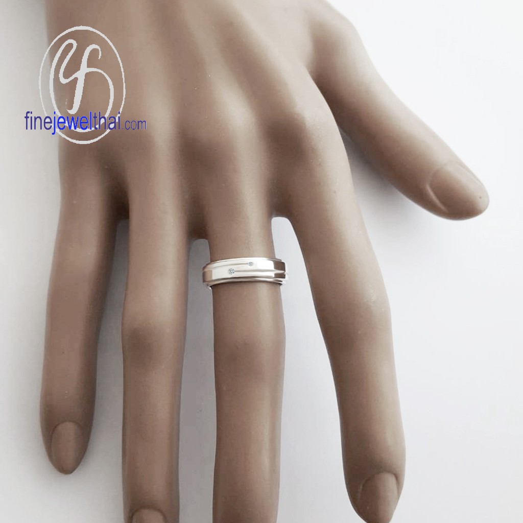 finejewelthai-แหวนเพชร-เพชร-แหวนหมั้น-แหวนแต่งงาน-diamond-cz-wedding-ring-silver-white-gold-r3081cz