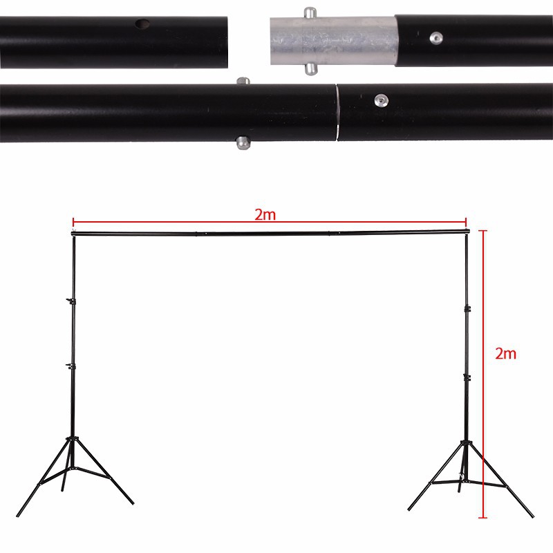 ภาพหน้าปกสินค้าฉากถ่ายรูปขนาด 2x3เมตร มี5สีเลือกได้ ครบเซต (โครงฉากอลูทิเนียม2x2เมตร ขา2เมตร 2ตัว/ คานบน3ท่อน และตัวหนีบผ้า3ตัวค่ะ) จากร้าน kevinstudio1 บน Shopee