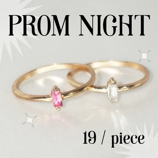 แหวน Prom night square |  แหวนแฟชั่น มินิมอล แหวนอะเพชร แหวนสไตล์เกาหลี แหวนราคาถูก