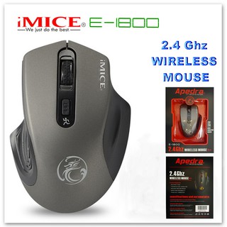 สินค้า IMICE E-1800 2.4 G Optical Wireless Mouse Computer Gaming  Ergonomic 1600 dpi Adjustable For PC Desktop Laptop