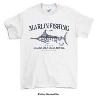 เสื้อยืดลาย MERLIN FISHING Classic Cotton Unisex by 【Nothing Hills】 ใหม่