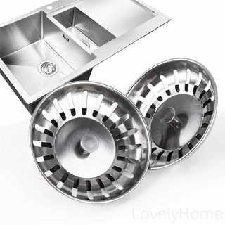 CHO-Stainless Steel Home Kitchen ฝากรองเศษอาหารสําหรับอ่างล้างจาน Sink Drain Stopper Basket Strainer Waste Plug
