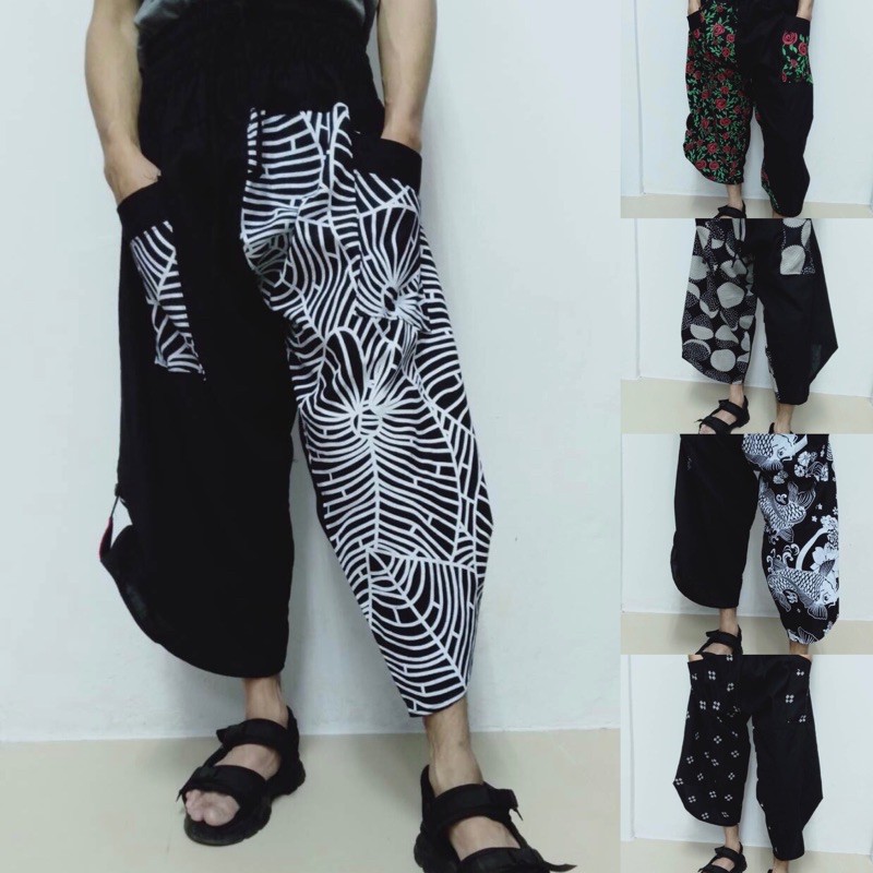 ภาพหน้าปกสินค้ากางเกง ซามูไร กางเกงผ้าฝ้าย กางเกงฮาเร็ม จากร้าน tong480 บน Shopee