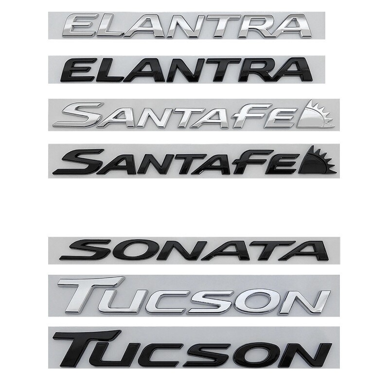 สติกเกอร์โลโก้ตัวอักษรภาษาอังกฤษ-santafe-tucson-สําหรับตกแต่งรถยนต์-hyundai-elantra-santafe