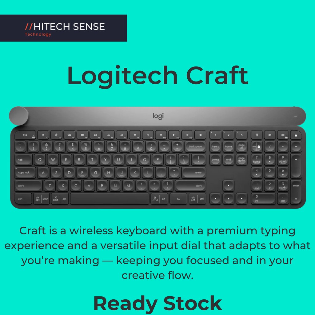 คีย์บอร์ดบลูทูธไร้สาย Logitech Craft | Shopee Thailand
