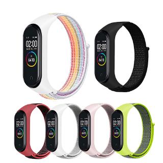 【COD】สายไนล่อนห่วงสำหรับ Xiaomi Mi band 4 3 สร้อยข้อมือที่ถอดเปลี่ยนได้กีฬาสายรัดข้อมือสร้อยข้อมือที่ระบายอากาศได้