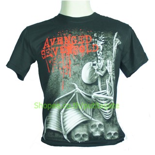 เสื้อยืดผ้าฝ้ายพรีเมี่ยมเสื้อวง Avenged Sevenfold เสื้อไซส์ยุโรป อะเว็นจด์เซเวนโฟลด์ A7X PTA1160 เสื้อยืดวงดนตรีร็อค