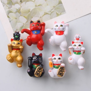 สติ๊กเกอร์ข้อความตกแต่งแม่เหล็กติดตู้เย็น Lucky Cat ตกแต่งตู้เย็น