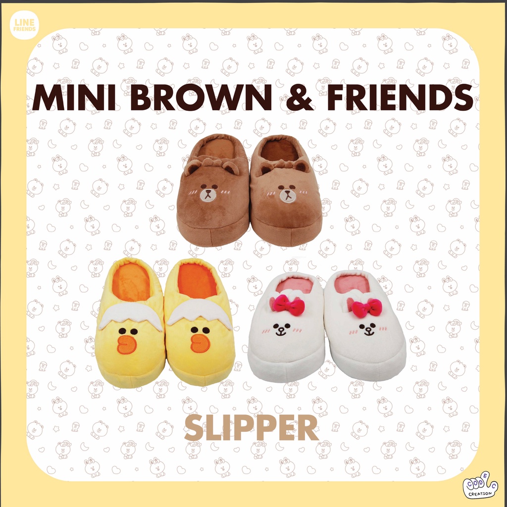 รองเท้าใส่เดินในบ้าน Slipper Line Friends BABY | Shopee Thailand
