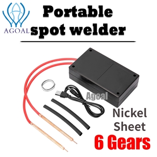 Agoal DIY Spot Welding Machine 10 Meter Nickel Sheet Portable 6-Speed Adjustable for 18650 Battery Spot Welding Tool Kit