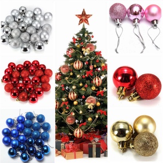 Christmas Tree Decoration Balls 3 cm ลูกบอลตกแต่งต้นคริสมาส ลูกบอลประดับต้นคริสมาส ของตกแต่งต้นคริสมาส คริสมาส