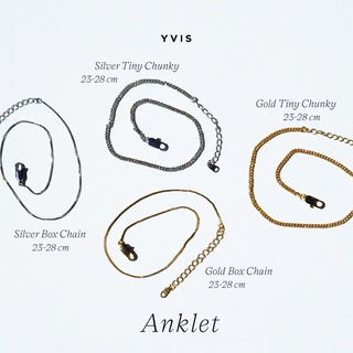 ภาพหน้าปกสินค้าYVIS chain anklet (gold,silver) ที่เกี่ยวข้อง