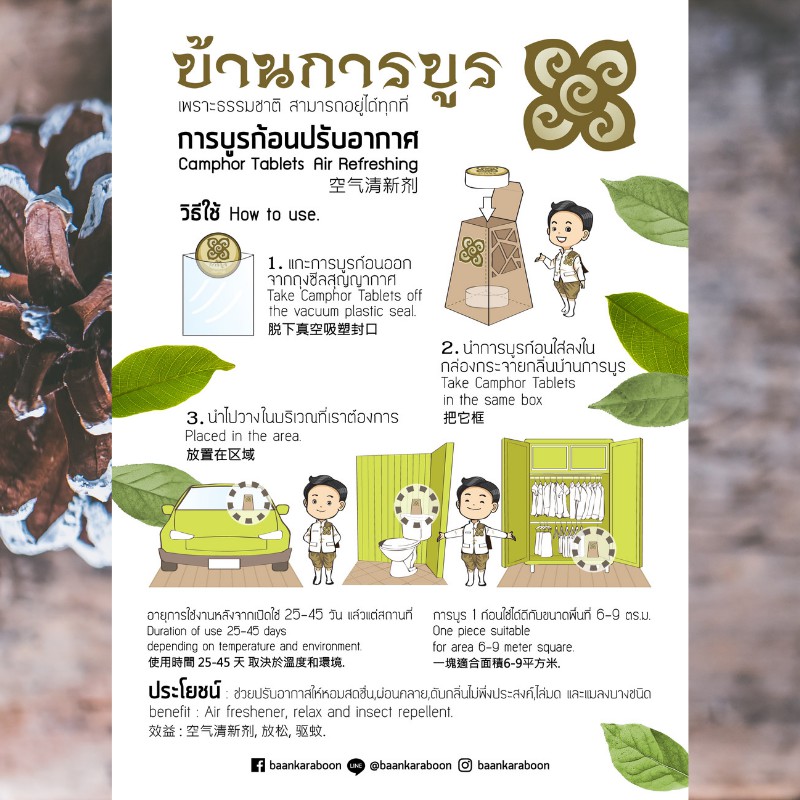 บ้านการบูร-การบูรก้อน-กลิ่นตะไคร้หอม-baankaraboon-camphor-tablets-citronella-scent