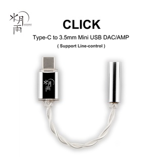 Moondrop CLICK Type-C เป็น 3.5 มม. Mini USB DAC/AMP สายสัญญาณเสียง รองรับการควบคุมสาย สําหรับโทรศัพท์ Android