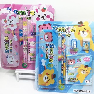 **พร้อมส่ง**ดินสอ ชุดเครื่องเขียน (A0070) ลายน่ารัก เหมาะสำหรับเด็ก ฝึกหัดเขียน อุปกรณ์ครบชุด