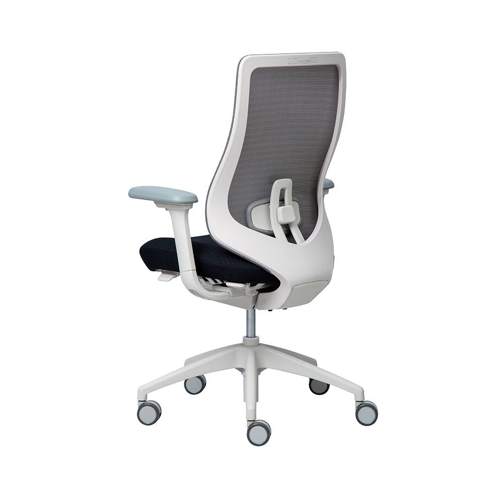 Modernform เก้าอี้สำนักงาน รุ่น Series 16S White Edition เก้าอี้สีขาว เท้าแขนปรับได้ 4 ทิศทาง เบาะผ้าดำ เก้าอี้ทำงานเพื่อสุขภาพ Ergonomic ระบายอากาศดีเยี่ยม https://lnwchill.com