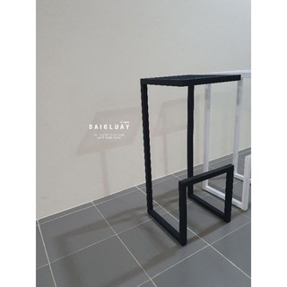 โต๊ะเหล็ก เก้าอี้เหล็ก มินิบาร์ มีแท่นรองรับเท้า ขนาด 30×30×70 ซม.