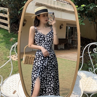 #ขายส่ง#ชุดเดรสกระโปรงทรงเอลายดอกไม้ฝรั่งเศสทรงสลิมแฟชั่นสุดเก๋สำหรับผู้หญิงฤดูร้อนใหม่