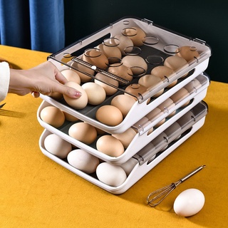 C8002 🥚พร้อมส่ง ส่งไว🥚 แบบใหม่ล่าสุด‼ กล่องเก็บไข่ ไข่กลิ้งมาให้หยิบใช้งานง่าย รีฟิลไข่ให้ กล่องใส่ไข่ ลิ้นชักใส่ไข่