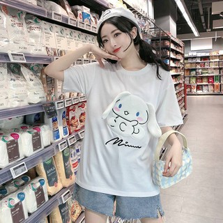 #พร้อมส่ง    เสื้อยืด อก44-46  งาน 3D น่ารักกกกมากมี 2 สี ดำกับขาว