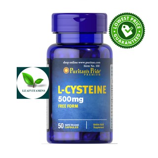 ภาพหน้าปกสินค้าPuritan\'s Pride L-Cysteine 500 mg / 50 Capsules ที่เกี่ยวข้อง