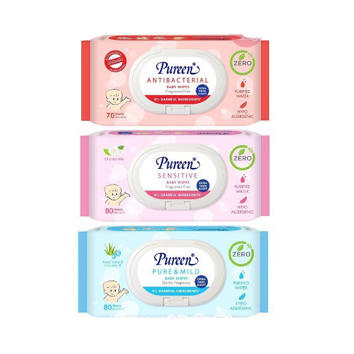 6-แถม-6-pureen-baby-wipe-เพียวรีน-เบบี้ไวพ์-ผ้าเปียกเช็ดทำความสะอาด-ทิชชู่เปียก-ผ้าเปียก