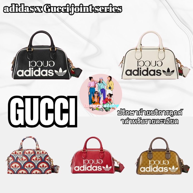 gucci-adidas-x-gucci-joint-series-mini-กระเป๋าเดินทาง-กระเป๋าผู้หญิง-กระเป๋าถือ-ล่าสุด