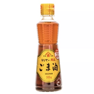 300 g. น้ำมันงาบริสุทธิ์ 100 % น้ำมันงาญี่ปุ่นบริสุทธิ์ แบรนด์ KADOYA King Jirushi Pure sesame oil  Keto คีโตทานได้