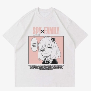 เสื้อยืดสีดำอินเทรนด์Spy X FAMILY เสื้อยืด - ANYA FORGER | เสื้อยืด พิมพ์ลายอนิเมะญี่ปุ่น SPYxFAMILY สําหรับมังงะ | Anya