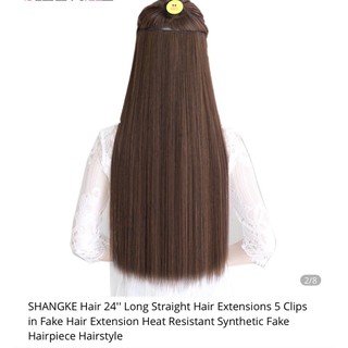 Hair extension สีน้ำตาล มือ 1 ผมปลอม wig