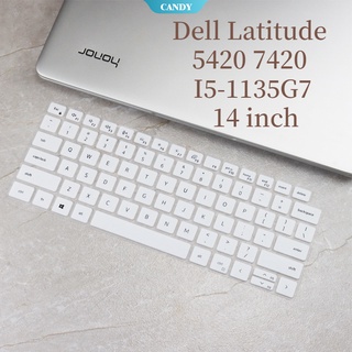 แผ่นฟิล์มซิลิโคน ป้องกันฝุ่น กันน้ํา สําหรับติดแป้นพิมพ์โน้ตบุ๊ก คอมพิวเตอร์ Dell Latitude 5420 7420 I5-1135G7 14 นิ้ว [CAN]