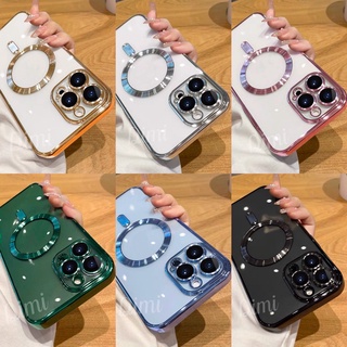 สำหรับ ไอโฟน เคสนิ่มชาร์จได้ ขอบเงา พร้อมเลนส์กล้อง รุ่น iphone11 11promax i12 12pro 12promax i13 13pro 13promax