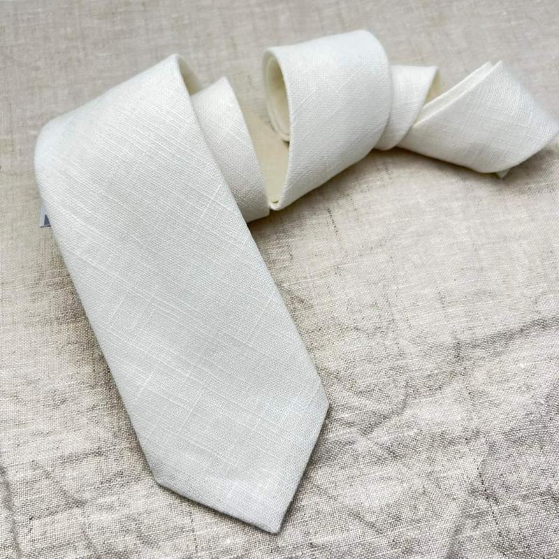 เนคไทลินินสีขาว-เนคไทสีขาว-เนคไท-necktie