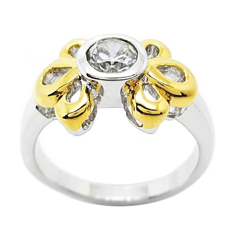 ภาพหน้าปกสินค้าแหวนดอกไม้ แหวนผู้หญิง แหวนเพชรกะรัต แหวนชุบทองคำขาว แหวนชุบทอง จากร้าน siripornjinda บน Shopee