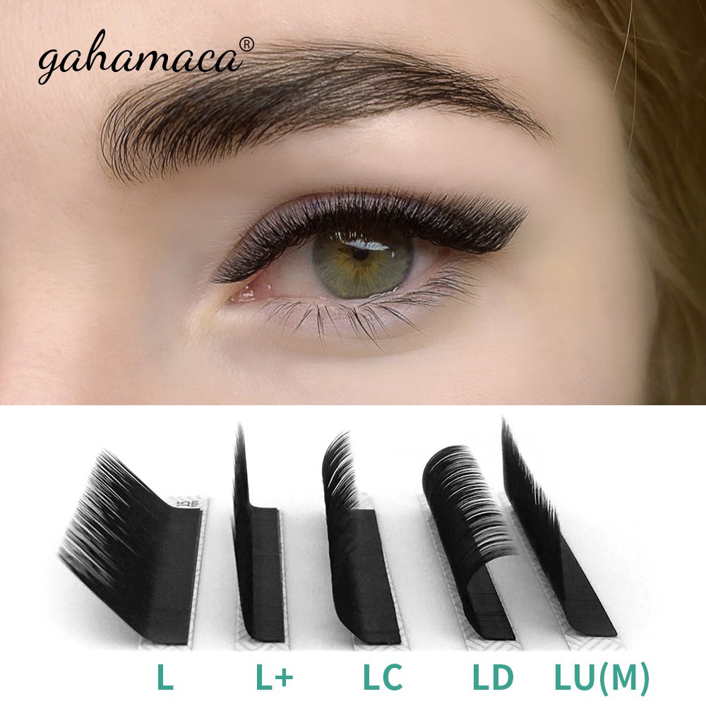 Eyelash Extension 16rows/case 8~15mm L/LC/LD/LU(M) Mix Premium Natural ...