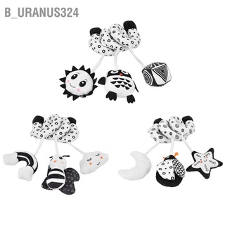 B_uranus324 Baby Spiral Wrap Crib Bed Toy Black White Stroller Car Seat Hanging Plush Rattle