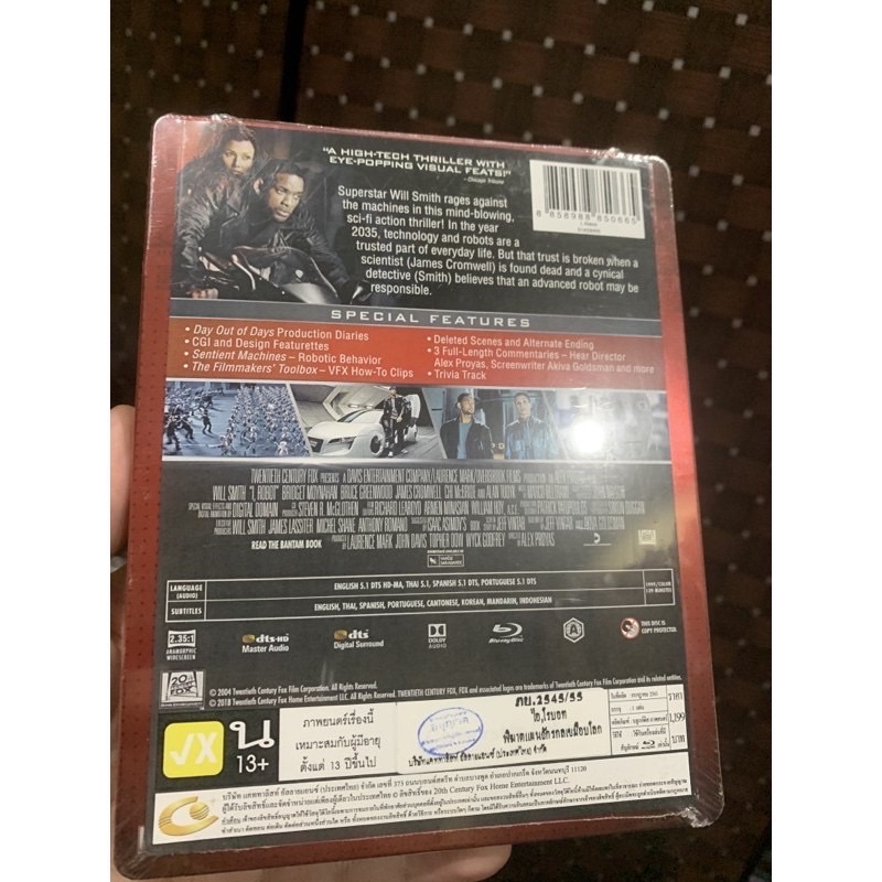 มือ-1-blu-ray-steelbook-แท้-เรื่อง-i-robot-เสียงไทย-บรรยายไทย