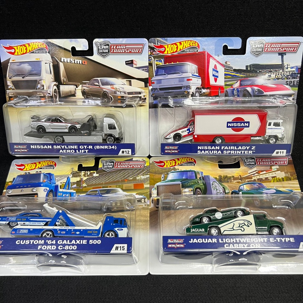 hot-wheels-premium-team-transport-โมเดลรถเหล็ก-ทีมทรานสปอร์ต-รกแข่งคู่รถบรรทุก-รถสไลด์-1-64