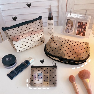 ภาพย่อรูปภาพสินค้าแรกของMakeup Bag Net Yarn Coins Bag Lipstick Storage Bag