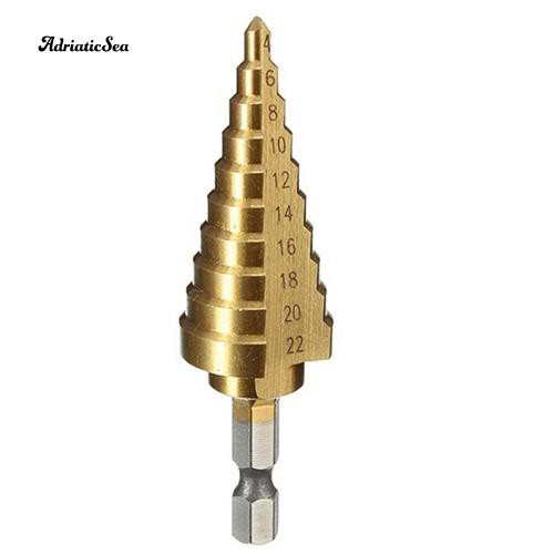 new-1pc-hex-titanium-step-cone-drill-bit-hole-cutter-hss-for-sheet-metal-wood