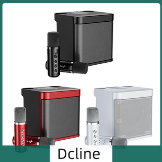 Dcline 100W YS-203 ลําโพงคาราโอเกะ ไมโครโฟนคู่ ไร้สาย แบบพกพา