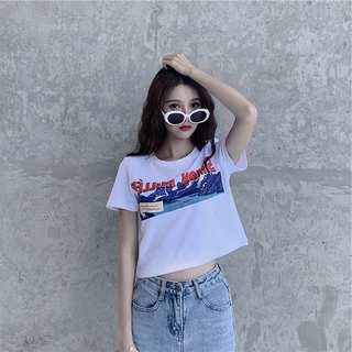 WANG JIAO ZHAN ใหม่เสื้อยืดแขนสั้นบางช่วงฤดูร้อน