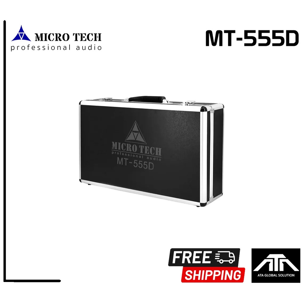 micro-tech-mt-555d-microtech-mt555d-ไมค์ลอยมือถือคู่-uhf-คลื่นความถี่ใหม่-803-806mhz-สามารถปรับจูนความถี่ได้