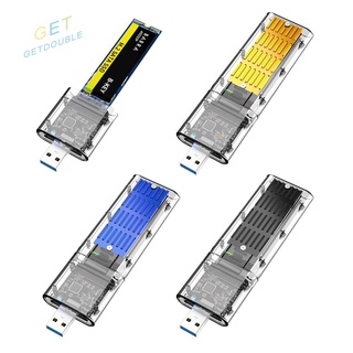 ภาพหน้าปกสินค้าGetdouble เคส M2 Ssd เคส M.2 Usb3.0 Gen 1 5Gbps Sata Ngff Ssd ฮาร์ดดิสก์ภายในกล่อง ที่เกี่ยวข้อง