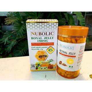 แท้100% Nubolic นมผึ้งนูโบลิค Royal jelly นมผึ้ง 6% 1500 mg. นมผึ้ง นูโบลิค (ขนาด 30 ซอฟเจล และ 365 ซอฟเจล) d19